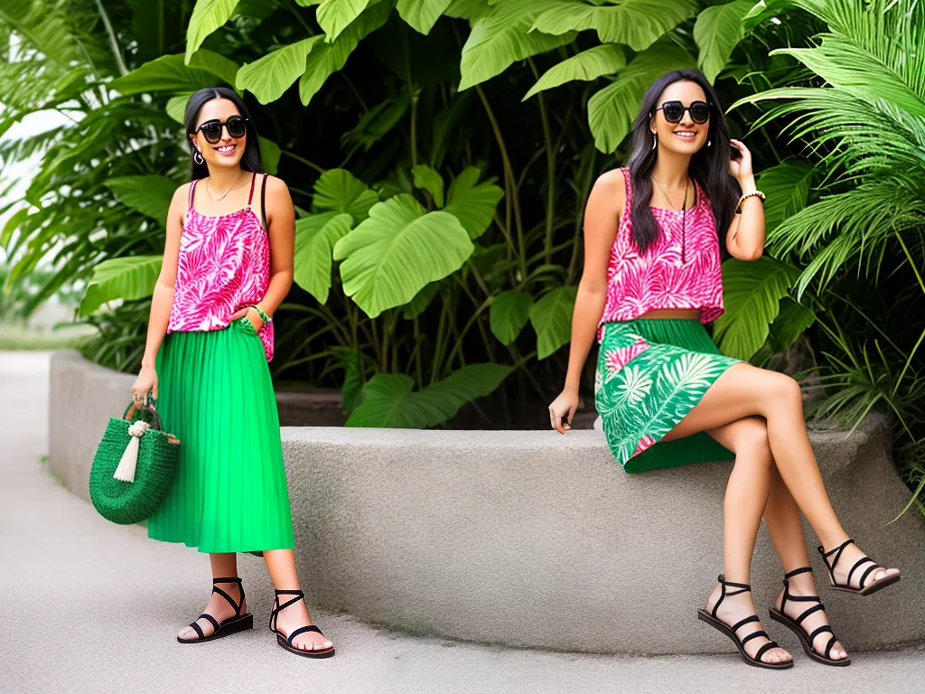 Imagens dicas estilo saias estampas folhagens