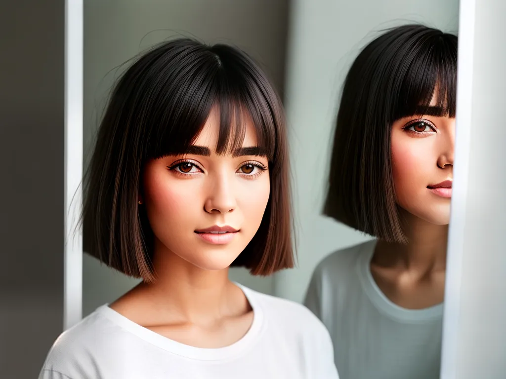 Imagens franjas penteados cabelos long bob