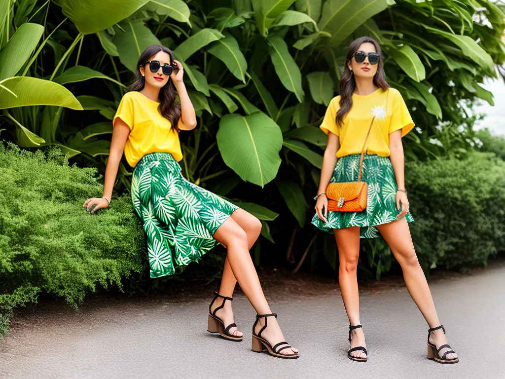 Natureza dicas estilo saias estampas folhagens